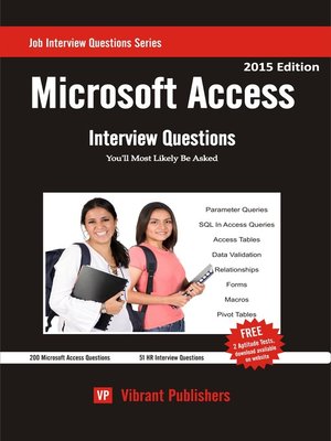 cover image of Microsoft Access Interview Questions You'll Most Likely Be Asked